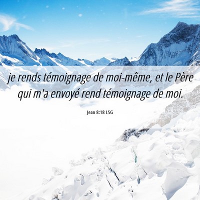 Picture 06 - Jean 8:18 LSG - je rends témoignage de moi-même, et le Père - Bible Verse Picture