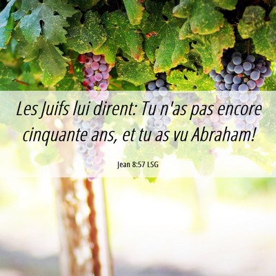 Picture 06 - Jean 8:57 LSG - Les Juifs lui dirent: Tu n'as pas encore - Bible Verse Picture