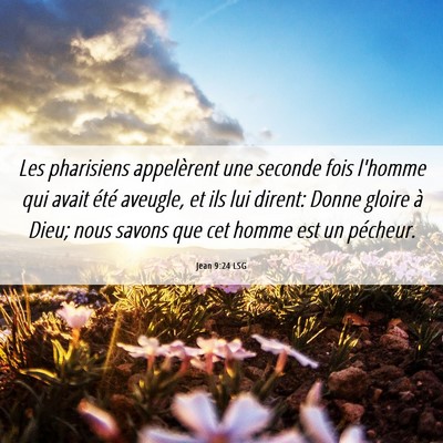 Picture 06 - Jean 9:24 LSG - Les pharisiens appelèrent une seconde fois - Bible Verse Picture