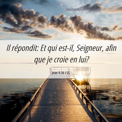 Picture 06 - Jean 9:36 LSG - Il répondit: Et qui est-il, Seigneur, afin que - Bible Verse Picture