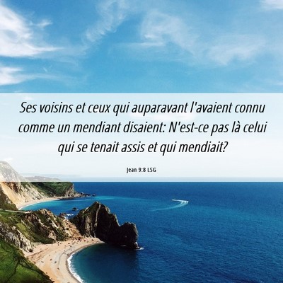 Picture 06 - Jean 9:8 LSG - Ses voisins et ceux qui auparavant l'avaient - Bible Verse Picture