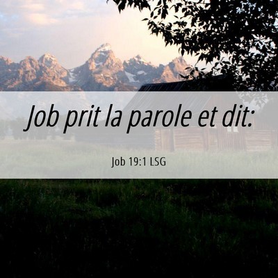 Picture 06 - Job 19:1 LSG - Job prit la parole et - Bible Verse Picture
