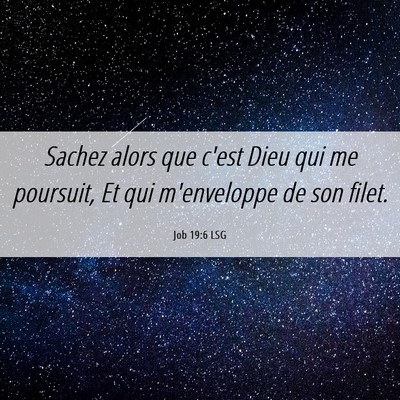 Picture 06 - Job 19:6 LSG - Sachez alors que c'est Dieu qui me poursuit, Et - Bible Verse Picture