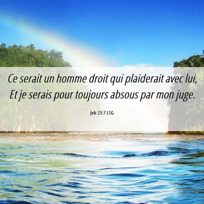 Picture 06 - Job 23:7 LSG - Ce serait un homme droit qui plaiderait avec lui, - Bible Verse Picture