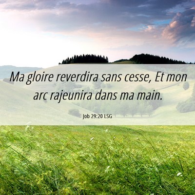 Picture 06 - Job 29:20 LSG - Ma gloire reverdira sans cesse, Et mon arc - Bible Verse Picture