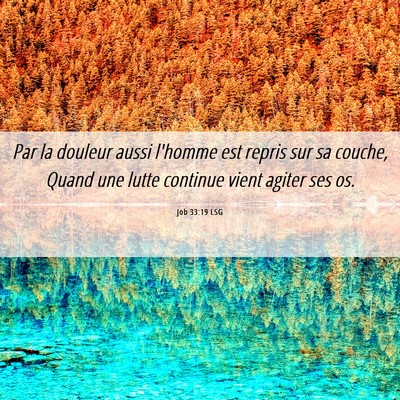 Picture 06 - Job 33:19 LSG - Par la douleur aussi l'homme est repris sur sa - Bible Verse Picture