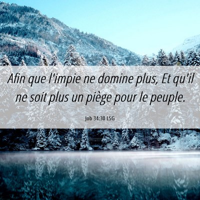 Picture 06 - Job 34:30 LSG - Afin que l'impie ne domine plus, Et qu'il ne soit - Bible Verse Picture