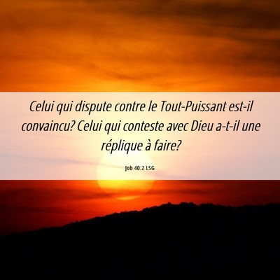 Picture 06 - Job 40:2 LSG - Celui qui dispute contre le Tout-Puissant est-il - Bible Verse Picture