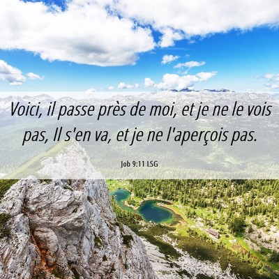 Picture 06 - Job 9:11 LSG - Voici, il passe près de moi, et je ne le vois - Bible Verse Picture