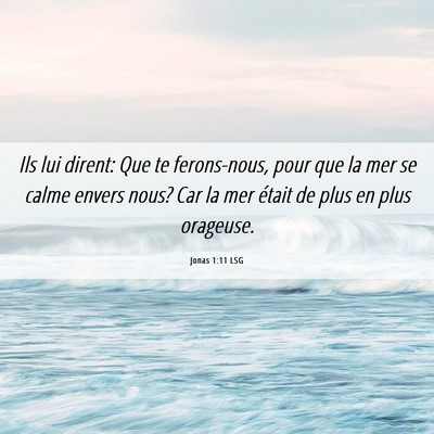 Picture 06 - Jonas 1:11 LSG - Ils lui dirent: Que te ferons-nous, pour que la - Bible Verse Picture