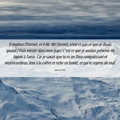 Picture 06 - Jonas 4:2 LSG - Il implora l'Eternel, et il dit: Ah! Eternel, - Bible Verse Picture