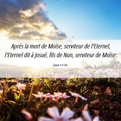 Picture 06 - Josué 1:1 LSG - Après la mort de Moïse, serviteur de l'Eternel, - Bible Verse Picture