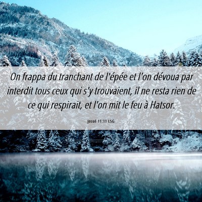 Picture 06 - Josué 11:11 LSG - On frappa du tranchant de l'épée et l'on - Bible Verse Picture