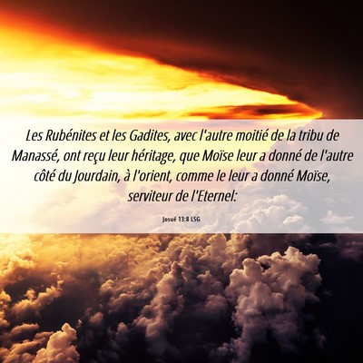 Picture 06 - Josué 13:8 LSG - Les Rubénites et les Gadites, avec l'autre - Bible Verse Picture