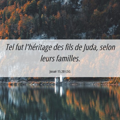 Picture 06 - Josué 15:20 LSG - Tel fut l'héritage des fils de Juda, selon leurs - Bible Verse Picture