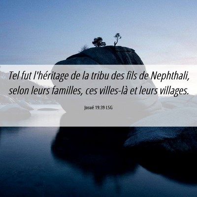 Picture 06 - Josué 19:39 LSG - Tel fut l'héritage de la tribu des fils de - Bible Verse Picture