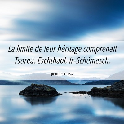Picture 06 - Josué 19:41 LSG - La limite de leur héritage comprenait Tsorea, - Bible Verse Picture