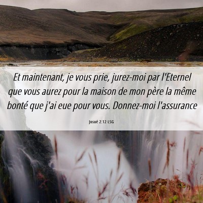 Picture 06 - Josué 2:12 LSG - Et maintenant, je vous prie, jurez-moi par - Bible Verse Picture