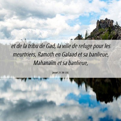 Picture 06 - Josué 21:38 LSG - et de la tribu de Gad, la ville de refuge pour - Bible Verse Picture