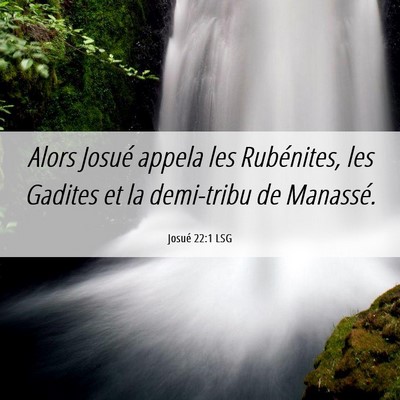 Picture 06 - Josué 22:1 LSG - Alors Josué appela les Rubénites, les Gadites - Bible Verse Picture