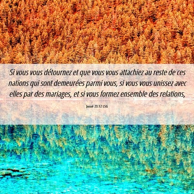 Picture 06 - Josué 23:12 LSG - Si vous vous détournez et que vous vous - Bible Verse Picture