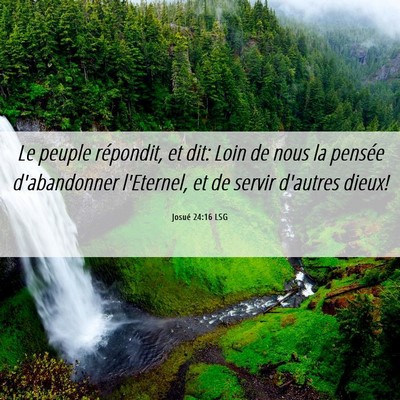 Picture 06 - Josué 24:16 LSG - Le peuple répondit, et dit: Loin de nous la - Bible Verse Picture