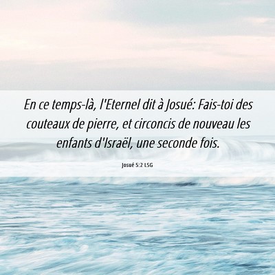 Picture 06 - Josué 5:2 LSG - En ce temps-là, l'Eternel dit à Josué: - Bible Verse Picture