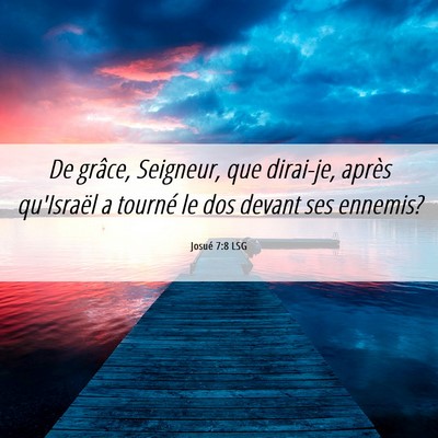 Picture 06 - Josué 7:8 LSG - De grâce, Seigneur, que dirai-je, après - Bible Verse Picture