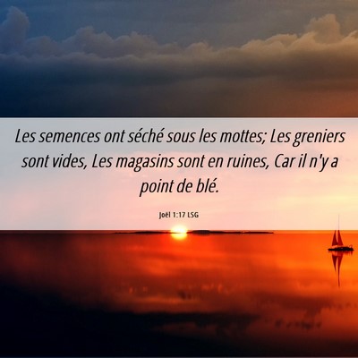 Picture 06 - Joël 1:17 LSG - Les semences ont séché sous les mottes; Les - Bible Verse Picture