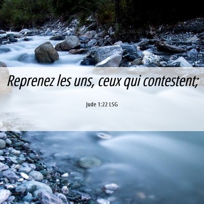 Picture 06 - Jude 1:22 LSG - Reprenez les uns, ceux qui - Bible Verse Picture