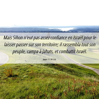 Picture 06 - Juges 11:20 LSG - Mais Sihon n'eut pas assez confiance en Israël - Bible Verse Picture