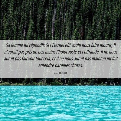 Picture 06 - Juges 13:23 LSG - Sa femme lui répondit: Si l'Eternel eût voulu - Bible Verse Picture