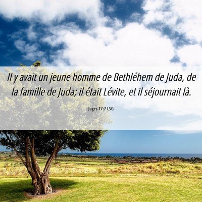 Picture 06 - Juges 17:7 LSG - Il y avait un jeune homme de Bethléhem de Juda, - Bible Verse Picture