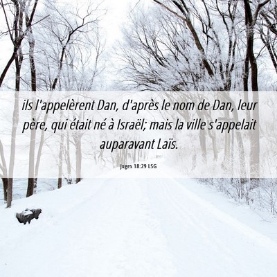 Picture 06 - Juges 18:29 LSG - ils l'appelèrent Dan, d'après le nom de Dan, - Bible Verse Picture