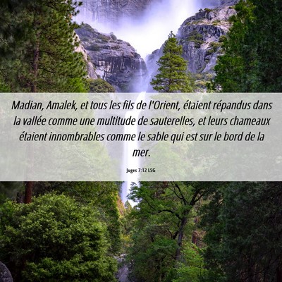 Picture 06 - Juges 7:12 LSG - Madian, Amalek, et tous les fils de l'Orient, - Bible Verse Picture