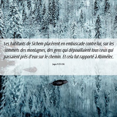 Picture 06 - Juges 9:25 LSG - Les habitants de Sichem placèrent en embuscade - Bible Verse Picture