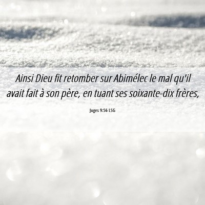 Picture 06 - Juges 9:56 LSG - Ainsi Dieu fit retomber sur Abimélec le mal - Bible Verse Picture