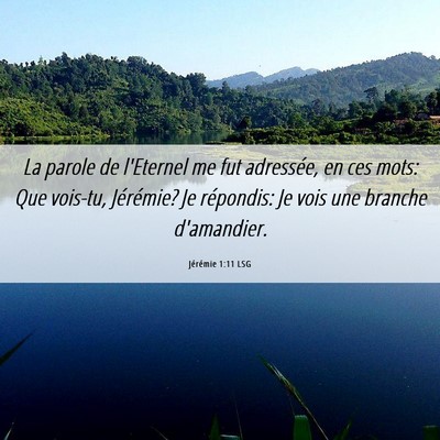 Picture 06 - Jérémie 1:11 LSG - La parole de l'Eternel me fut adressée, en ces - Bible Verse Picture