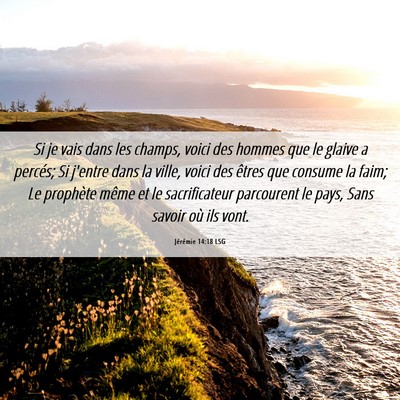 Picture 06 - Jérémie 14:18 LSG - Si je vais dans les champs, voici des hommes que - Bible Verse Picture