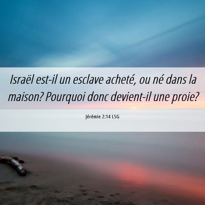 Picture 06 - Jérémie 2:14 LSG - Israël est-il un esclave acheté, ou né dans la - Bible Verse Picture