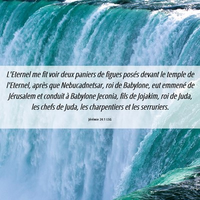 Picture 06 - Jérémie 24:1 LSG - L'Eternel me fit voir deux paniers de figues - Bible Verse Picture