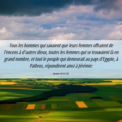 Picture 06 - Jérémie 44:15 LSG - Tous les hommes qui savaient que leurs femmes - Bible Verse Picture