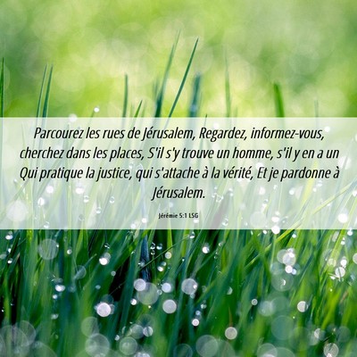 Picture 06 - Jérémie 5:1 LSG - Parcourez les rues de Jérusalem, Regardez, - Bible Verse Picture