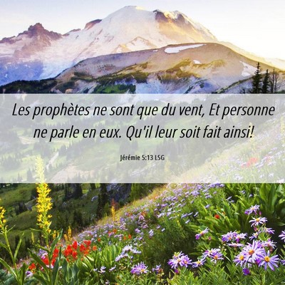 Picture 06 - Jérémie 5:13 LSG - Les prophètes ne sont que du vent, Et personne - Bible Verse Picture