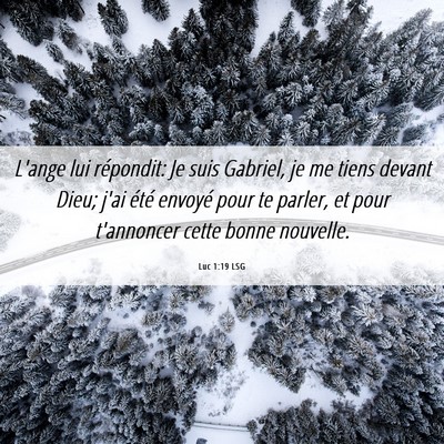 Picture 06 - Luc 1:19 LSG - L'ange lui répondit: Je suis Gabriel, je me - Bible Verse Picture