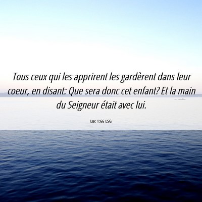 Picture 06 - Luc 1:66 LSG - Tous ceux qui les apprirent les gardèrent dans - Bible Verse Picture