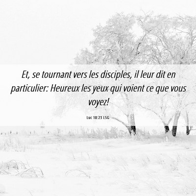 Picture 06 - Luc 10:23 LSG - Et, se tournant vers les disciples, il leur dit - Bible Verse Picture