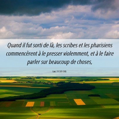 Picture 06 - Luc 11:53 LSG - Quand il fut sorti de là, les scribes et les - Bible Verse Picture