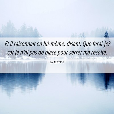 Picture 06 - Luc 12:17 LSG - Et il raisonnait en lui-même, disant: Que - Bible Verse Picture