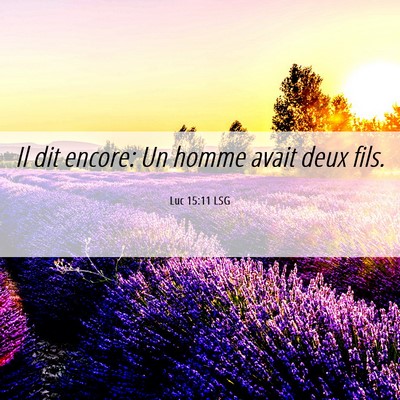 Picture 06 - Luc 15:11 LSG - Il dit encore: Un homme avait deux - Bible Verse Picture